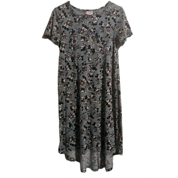 LULAROE DISNEY MICKEY MOUSE & MINNIE MOUSE CARLY DRESS NEW W TAGS LIMITED ED XS - Picture 1 of 14